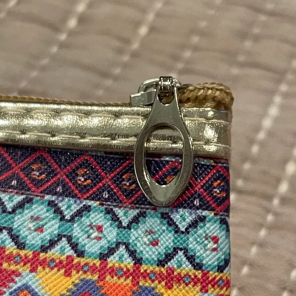 Assorted Brands Striped Aztec Print Pouch Set